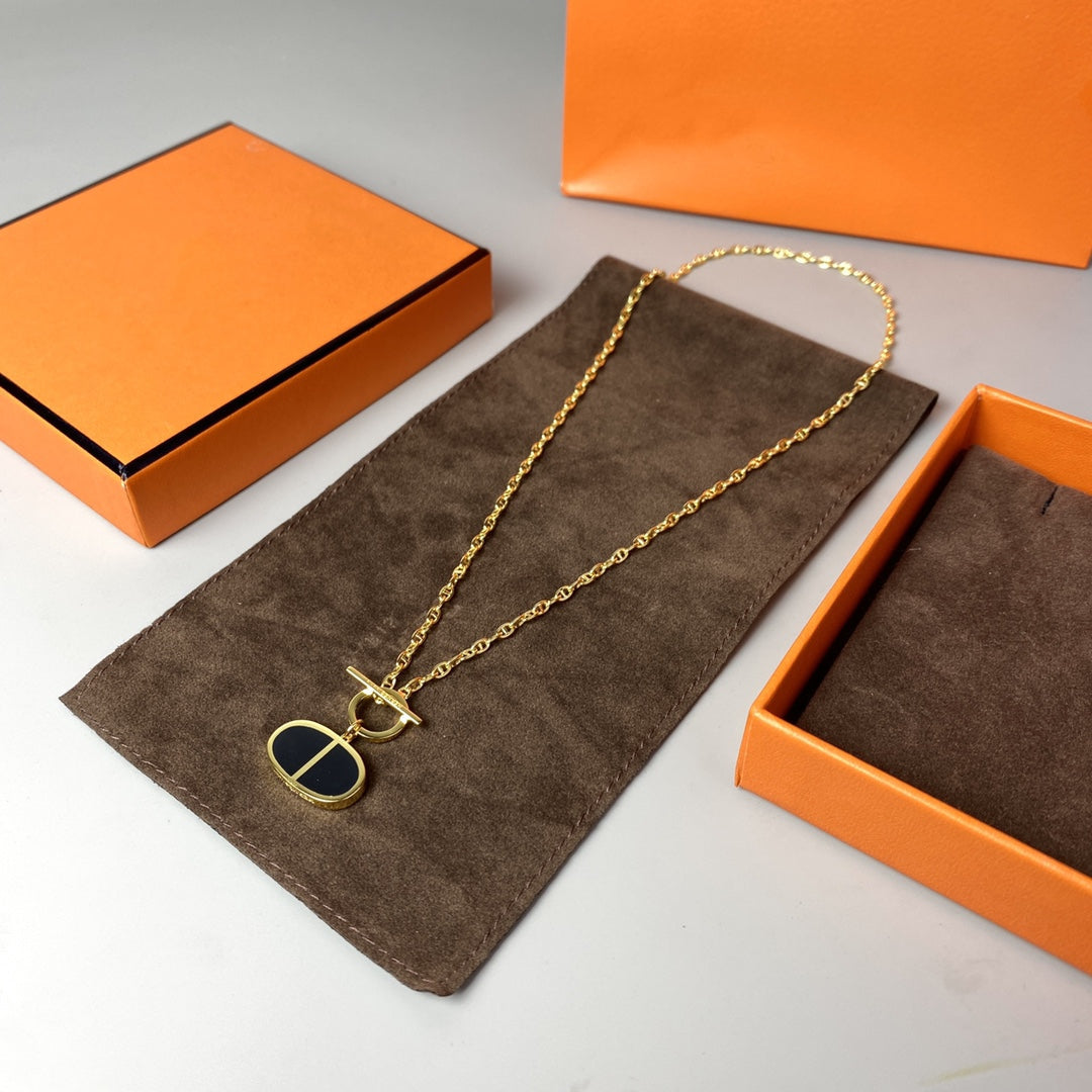 [Lumina]CHAINE VERSO BLACK CERAMIC NECKLACE