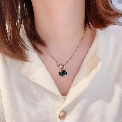 [Lumina]CHAINE VERSO BLACK CERAMIC NECKLACE