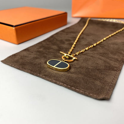 [Lumina]CHAINE VERSO BLACK CERAMIC NECKLACE