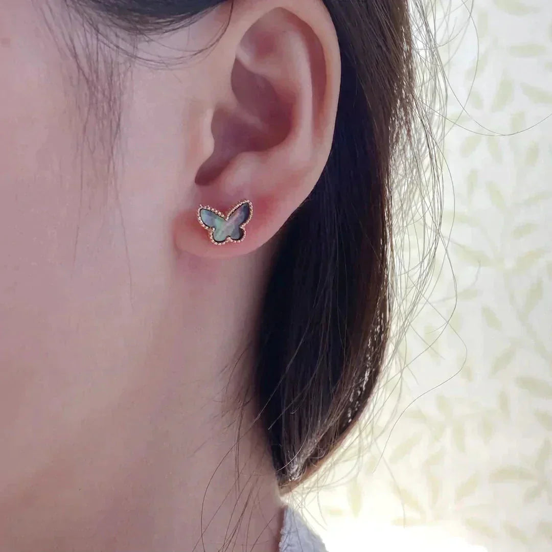 [Lumina]BUTTERFLY DARK MOP  EARRINGS