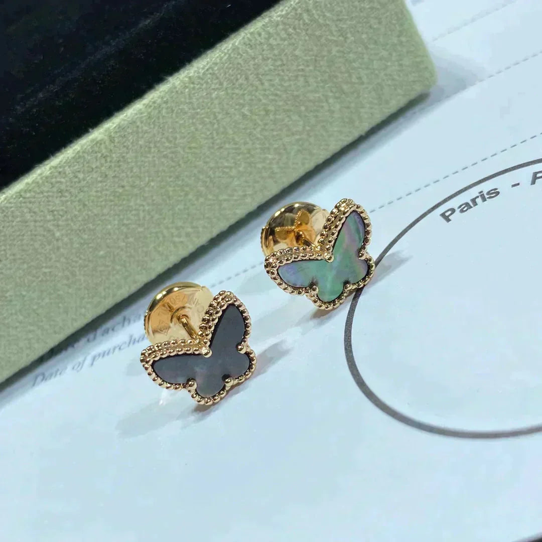 [Lumina]BUTTERFLY DARK MOP  EARRINGS