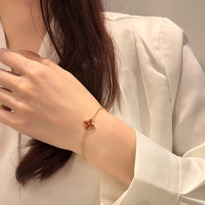 [Lumina]COLOR STAR CARNELIAN PINK GOLD DIAMOND BRACELET