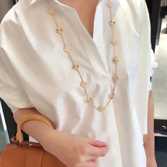 [Lumina]CLOVER 20 MOTIFS LASER DIAMOND NECKLACE