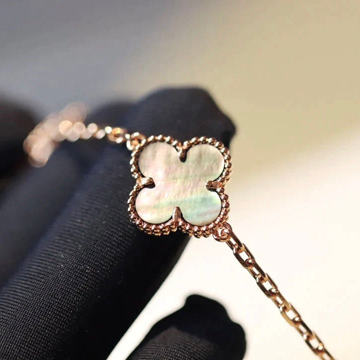 [Lumina]CLOVER 20 MOTIFS DARK MOP DIAMOND  NECKLACE