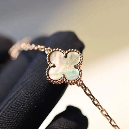 [Lumina]CLOVER 20 MOTIFS DARK MOP DIAMOND  NECKLACE