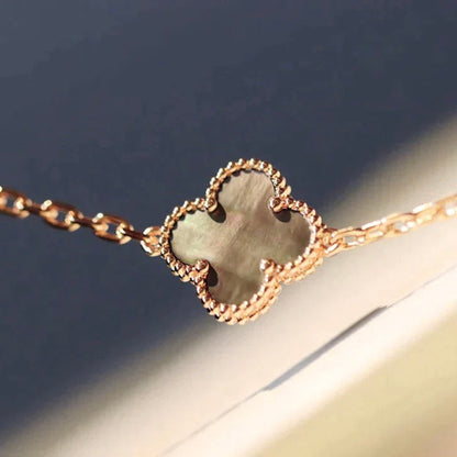 [Lumina]CLOVER 20 MOTIFS DARK MOP DIAMOND  NECKLACE
