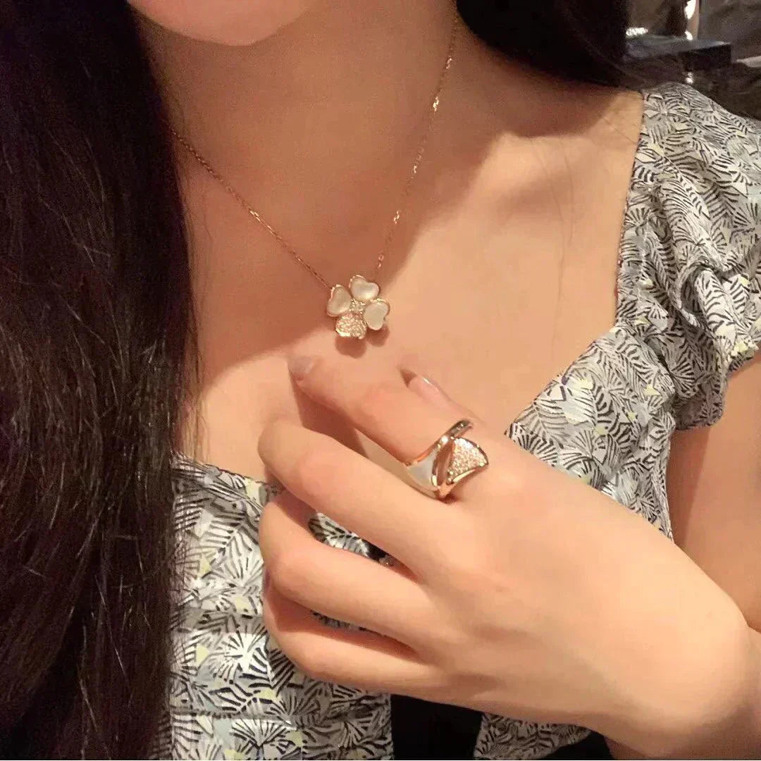 [Lumina]CLOVER MOP DIAMOND Lumina GOLD NECKLACE