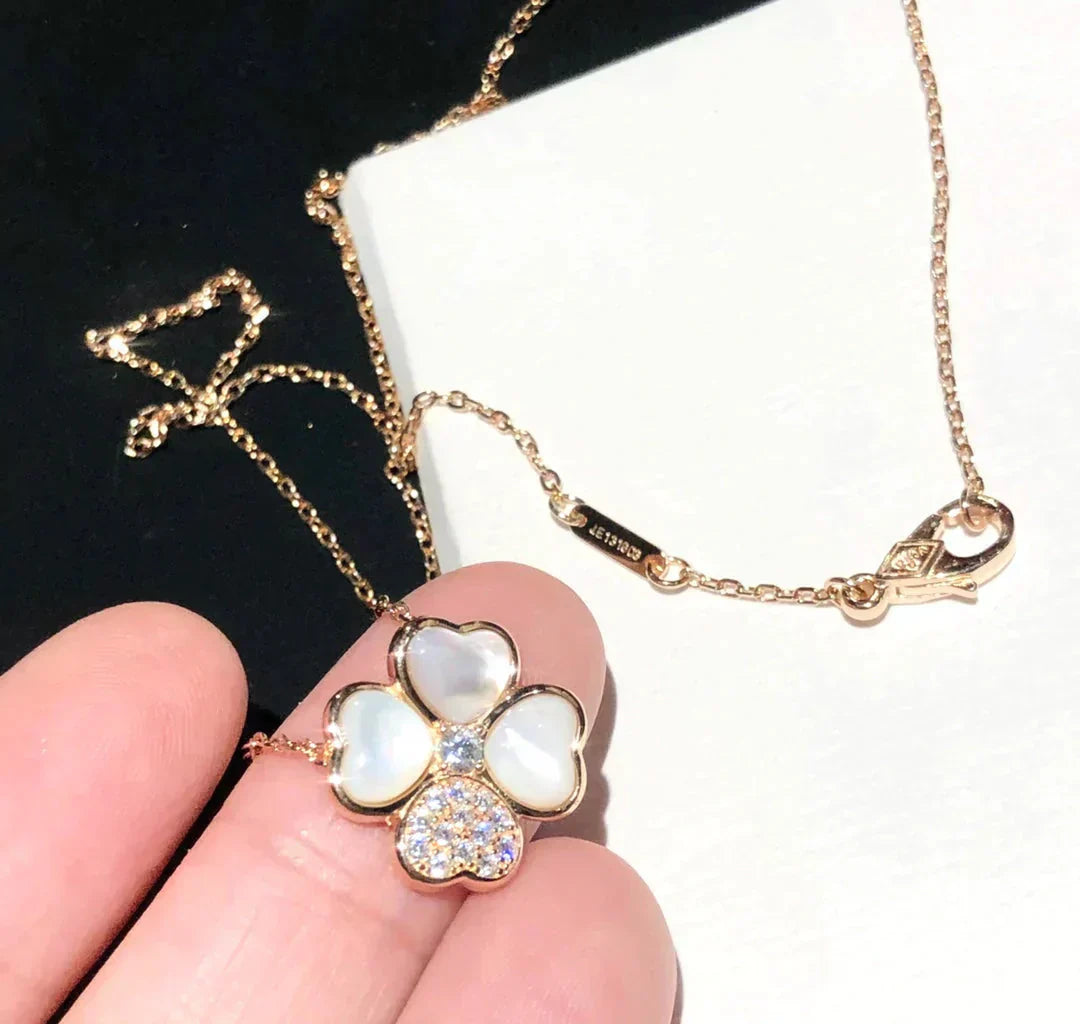 [Lumina]CLOVER MOP DIAMOND Lumina GOLD NECKLACE