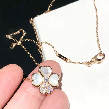 [Lumina]CLOVER MOP DIAMOND Lumina GOLD NECKLACE