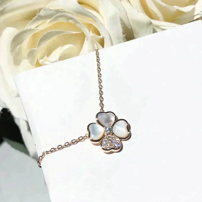 [Lumina]CLOVER MOP DIAMOND Lumina GOLD NECKLACE