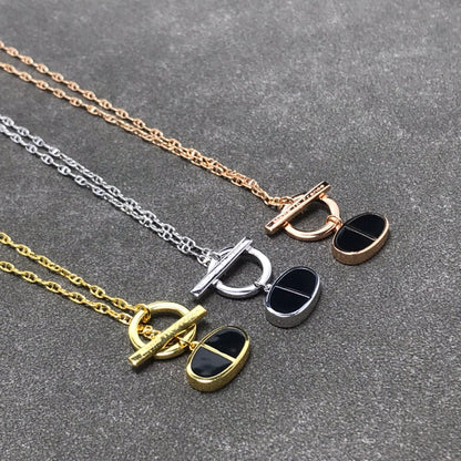 [Lumina]CHAINE VERSO BLACK CERAMIC  NECKLACE