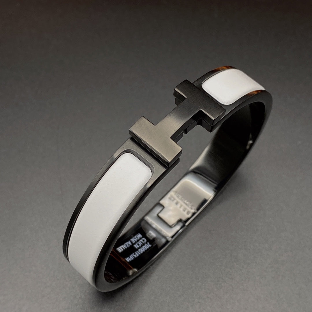 [Lumina]H BRACELET 12MM BLACK WHITE CERAMIC