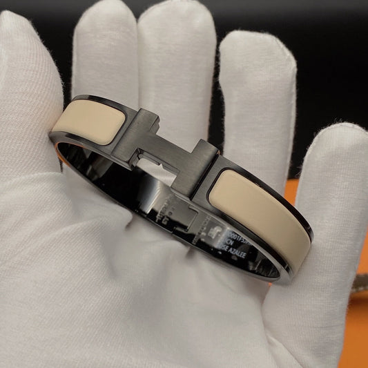 [Lumina]H BRACELET 12MM BLACK BEIGE CERAMIC