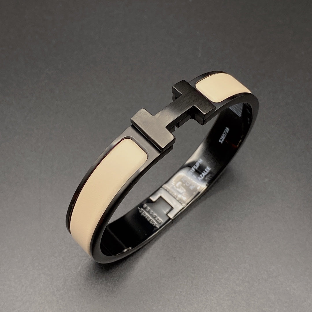 [Lumina]H BRACELET 12MM BLACK BEIGE CERAMIC