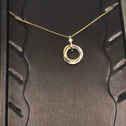 [Lumina]TRINITY SILVER GOLD PINK GOLD NECKLACE