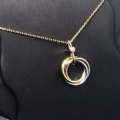 [Lumina]TRINITY SILVER GOLD PINK GOLD NECKLACE