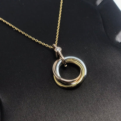 [Lumina]TRINITY SILVER GOLD PINK GOLD NECKLACE