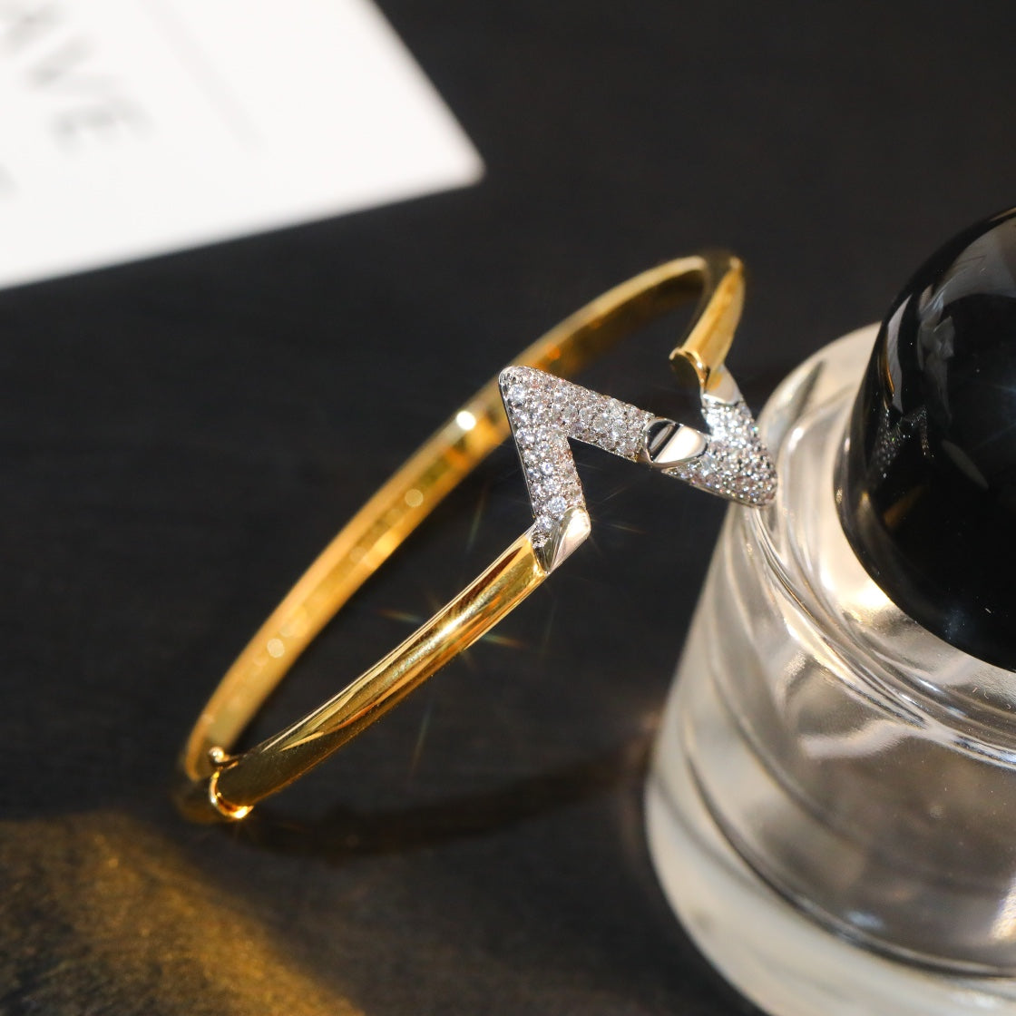 [Lumina]VOLTE UPSITE DOWN GOLD DIAMOND BRACELET