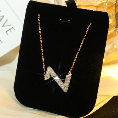 [Lumina]VOLT SILVER DIAMOND PEDANT NECKLACE