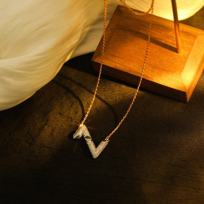 [Lumina]VOLT SILVER DIAMOND PEDANT NECKLACE
