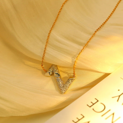 [Lumina]VOLT SILVER DIAMOND PEDANT NECKLACE