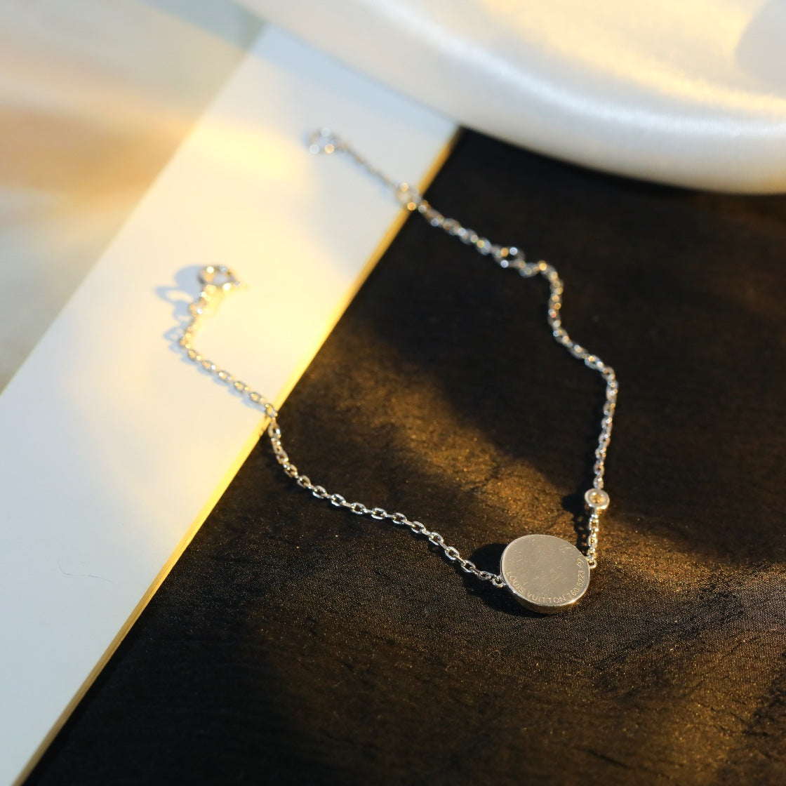 [Lumina]SUN MOTIF PINK MOP SILVER BRACELET