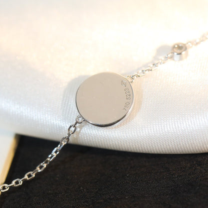[Lumina]SUN MOTIF PINK MOP SILVER BRACELET