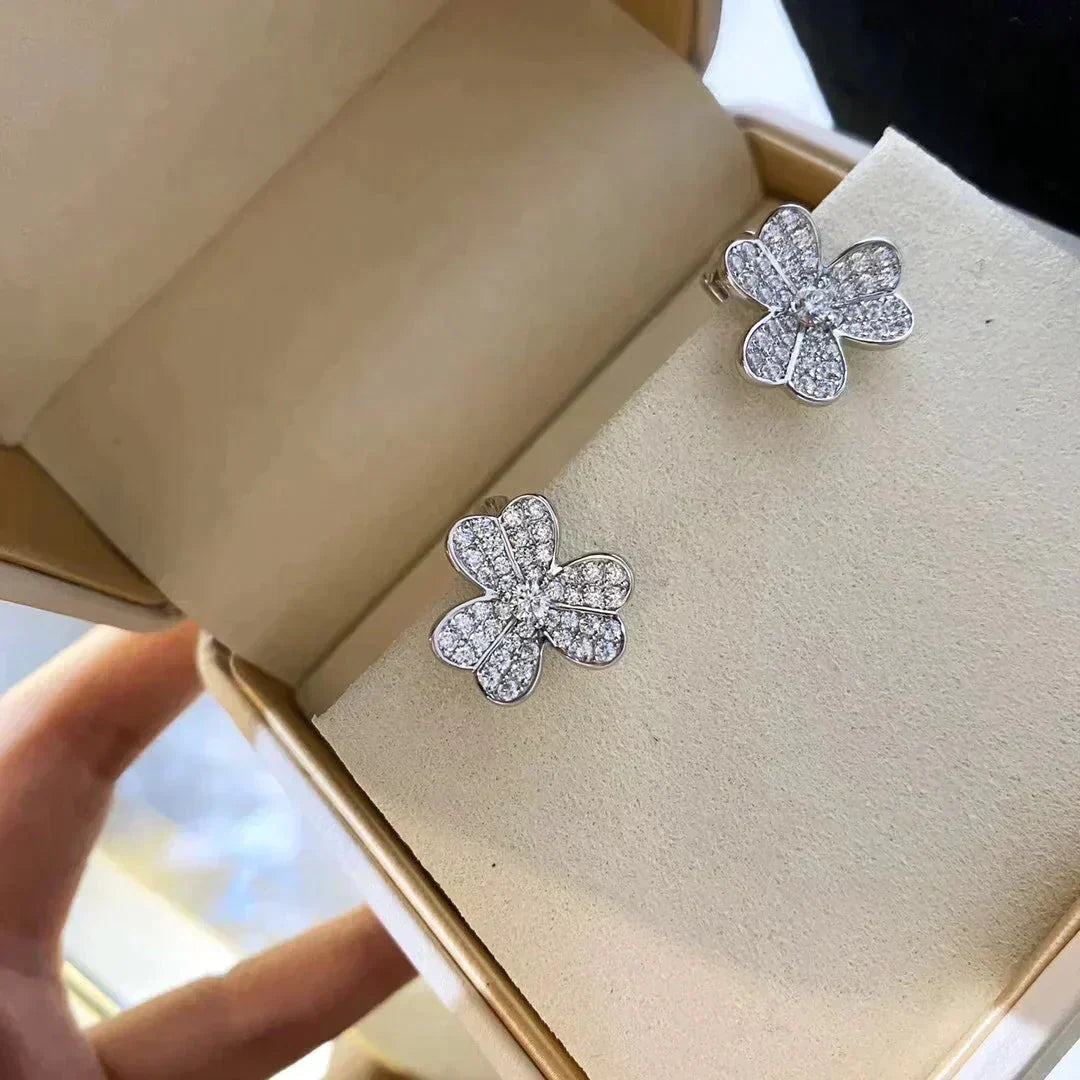 [Lumina]CLOVER COMOS DIAMOND EARRINGS SILVER