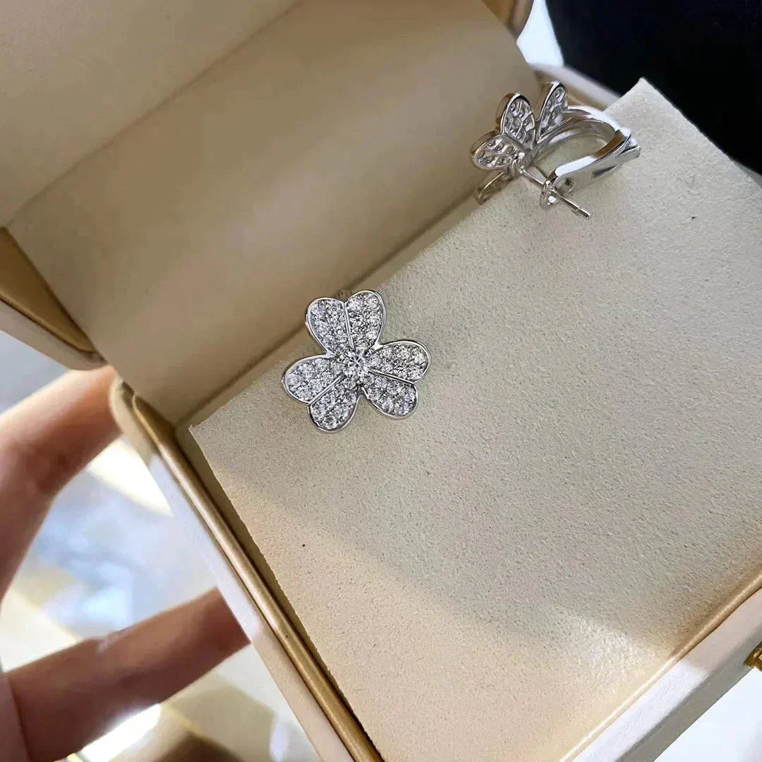 [Lumina]CLOVER COMOS DIAMOND EARRINGS SILVER