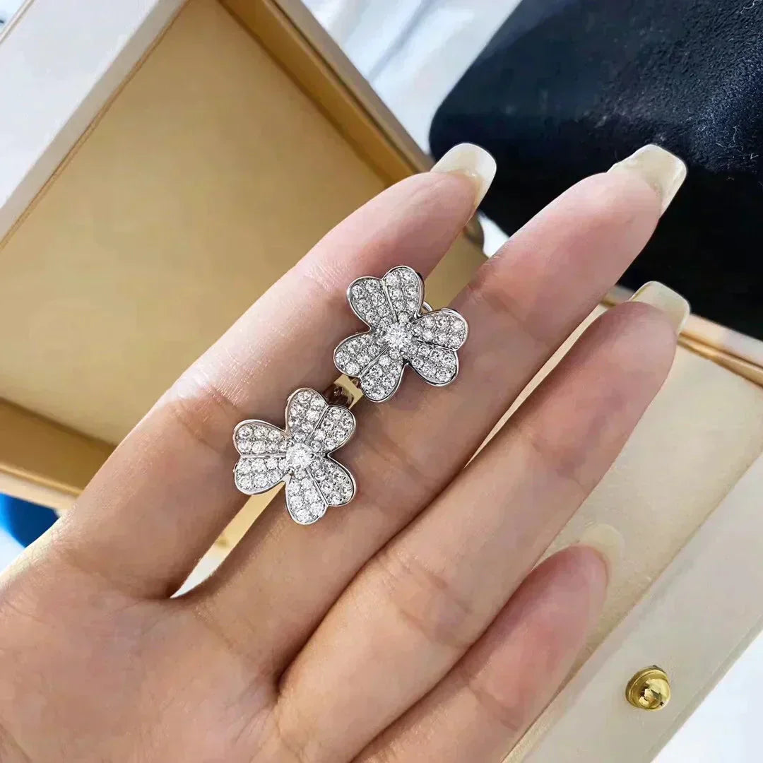[Lumina]CLOVER COMOS DIAMOND EARRINGS SILVER