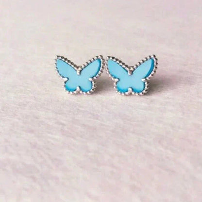 [Lumina]BUTTERFLY TURQUOISE EARRINGS SILVER