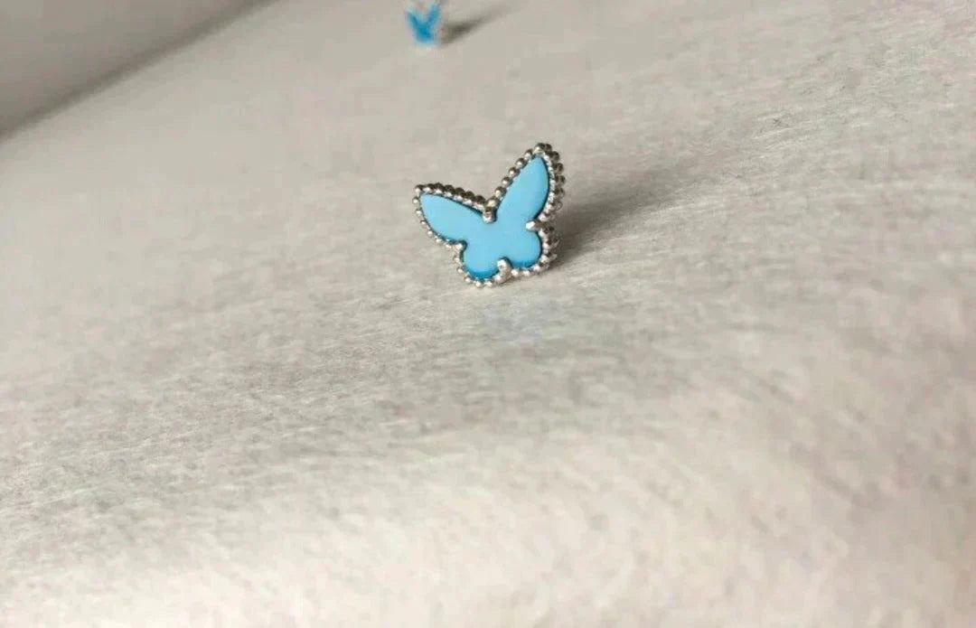 [Lumina]BUTTERFLY TURQUOISE EARRINGS SILVER
