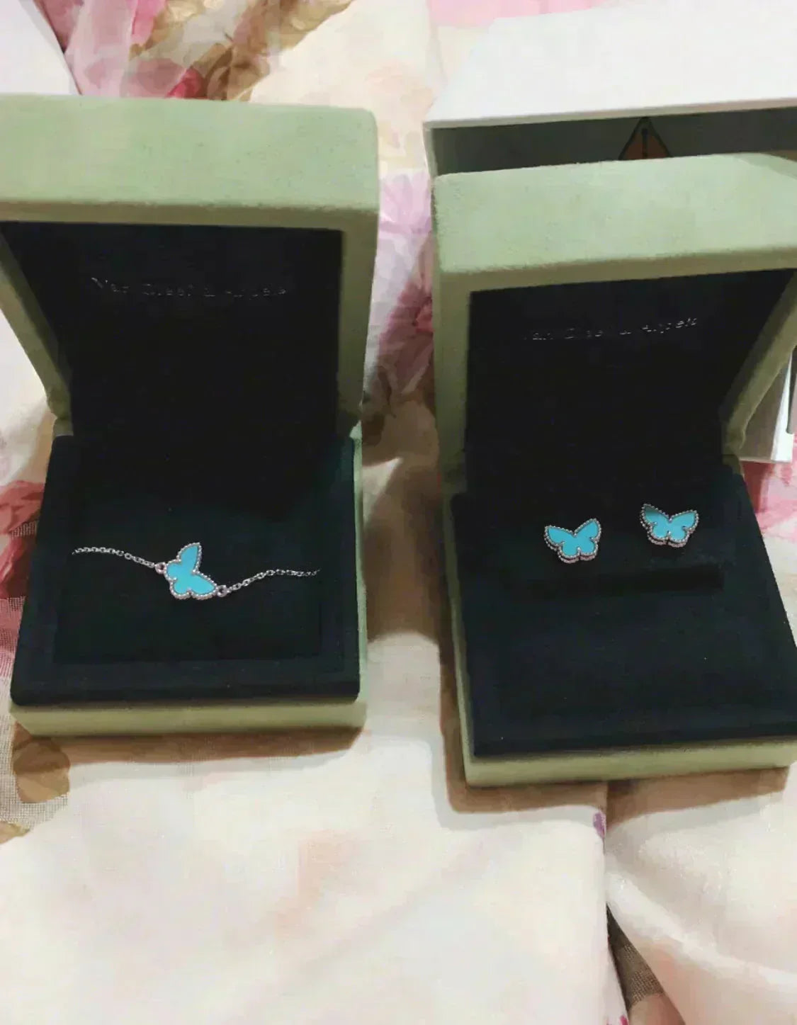 [Lumina]BUTTERFLY TURQUOISE EARRINGS SILVER