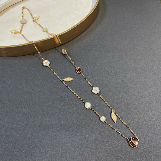 [Lumina]LUCKY SPRING 15 MOTIFS GOLD NECKLACE