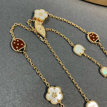 [Lumina]LUCKY SPRING 15 MOTIFS GOLD NECKLACE