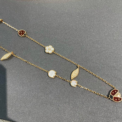 [Lumina]LUCKY SPRING 15 MOTIFS GOLD NECKLACE