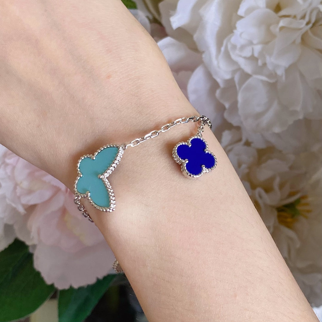 [Lumina]LUCKY SPRING SILVER BRACELET 4 MOTIF