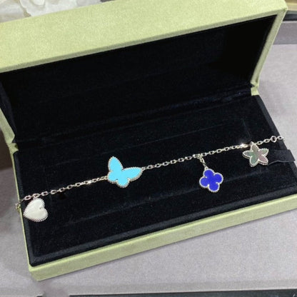 [Lumina]LUCKY SPRING SILVER BRACELET 4 MOTIF