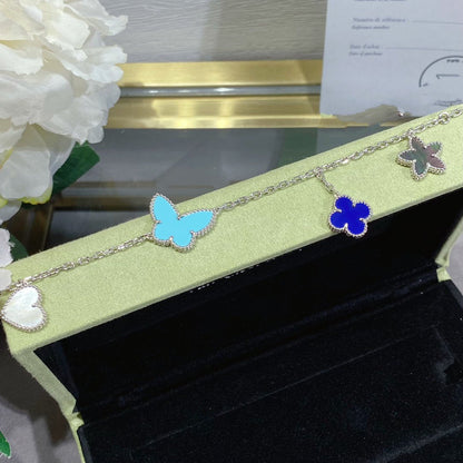 [Lumina]LUCKY SPRING SILVER BRACELET 4 MOTIF