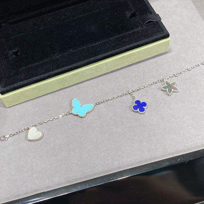 [Lumina]LUCKY SPRING SILVER BRACELET 4 MOTIF