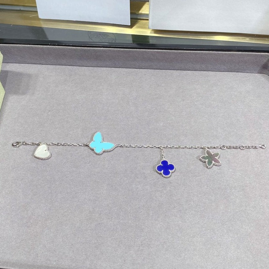 [Lumina]LUCKY SPRING SILVER BRACELET 4 MOTIF