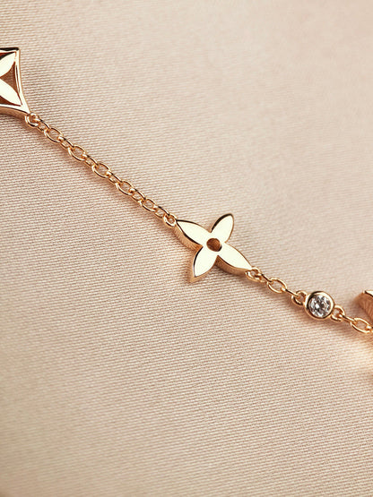 [Lumina]STAR AND SUN 7 MOTIFS GOLD BRACELET