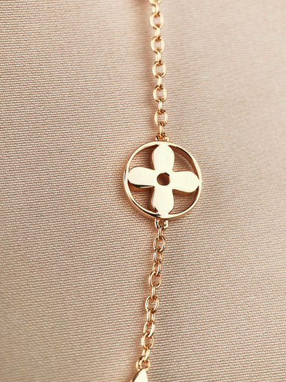[Lumina]STAR AND SUN 7 MOTIFS GOLD BRACELET