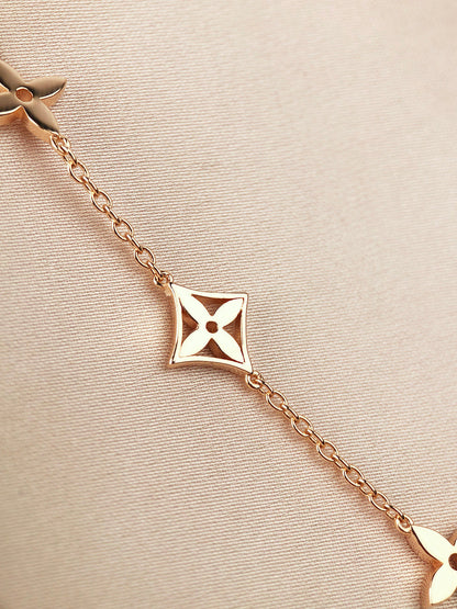 [Lumina]STAR AND SUN 7 MOTIFS GOLD BRACELET