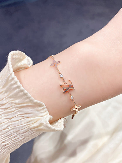 [Lumina]STAR AND SUN 7 MOTIFS GOLD BRACELET