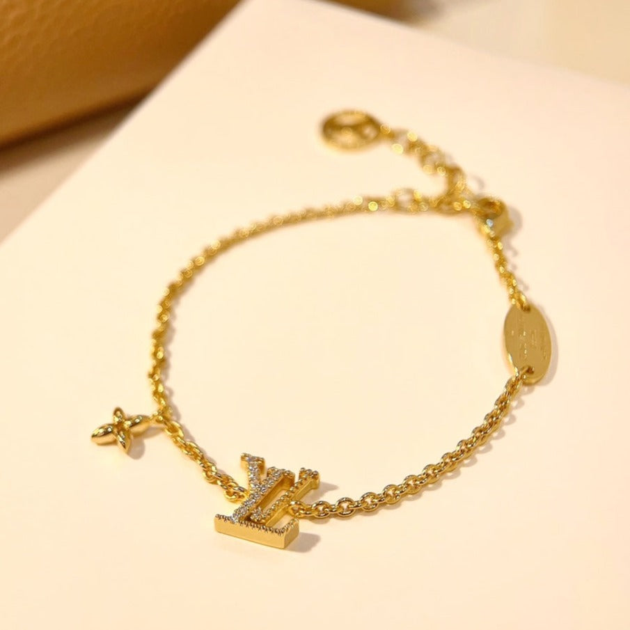 [Lumina]LOGO STAR MOTIF GOLD BRACELET