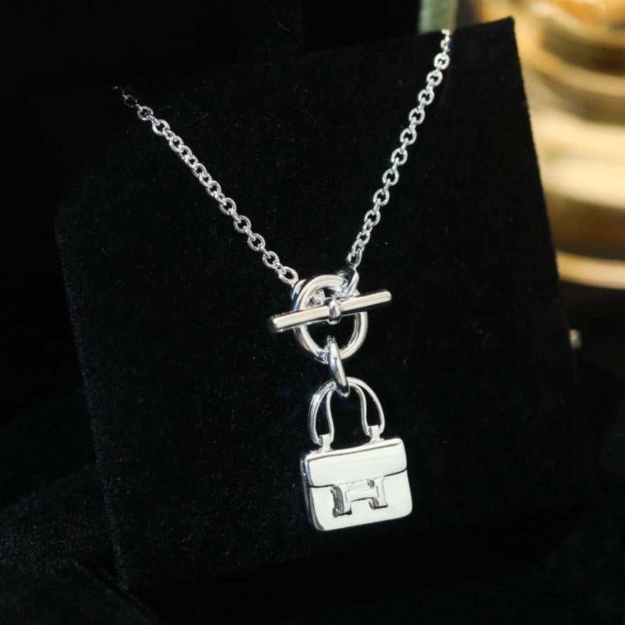 [Lumina]POP H PEDANT SILVER NECKLACE