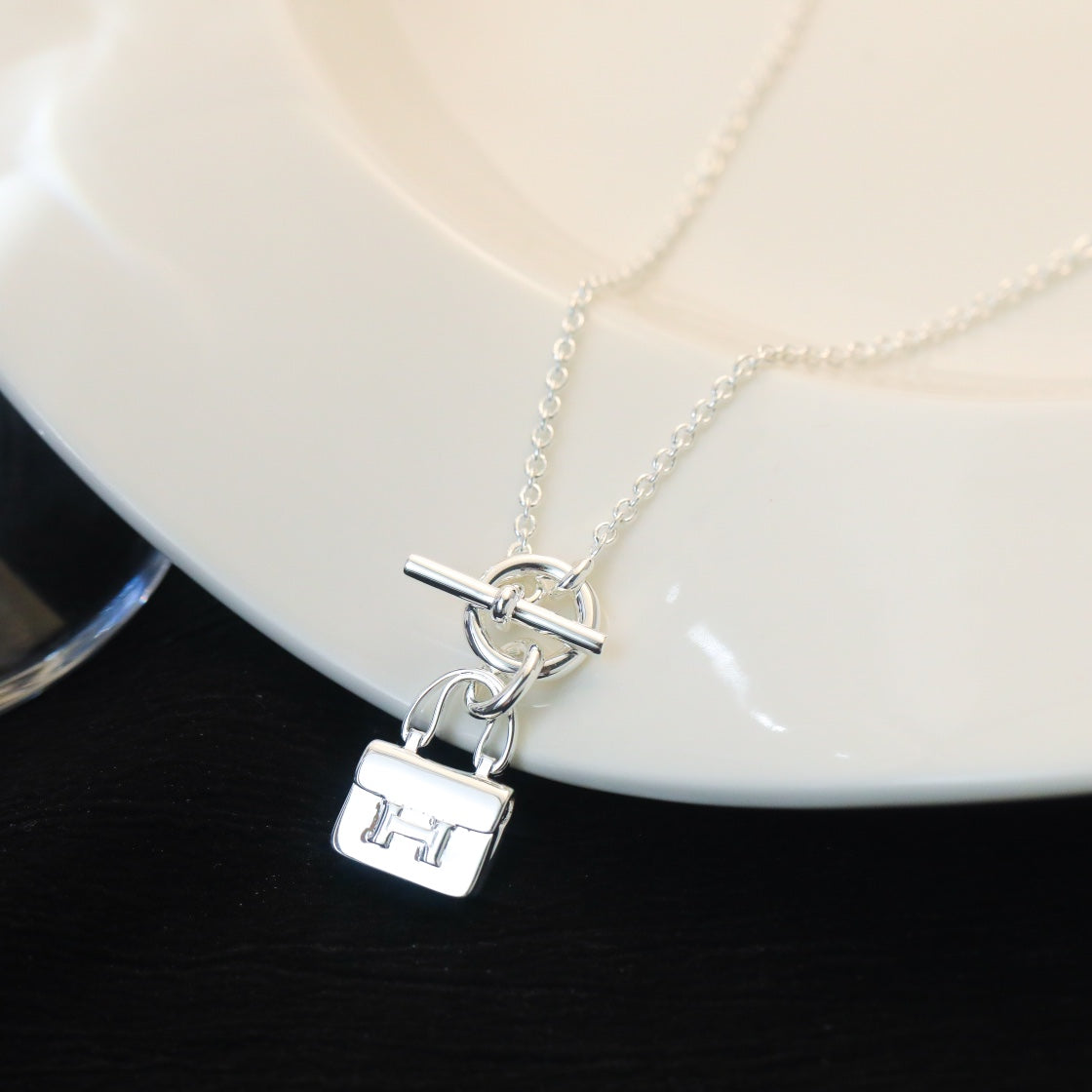[Lumina]POP H PEDANT SILVER NECKLACE