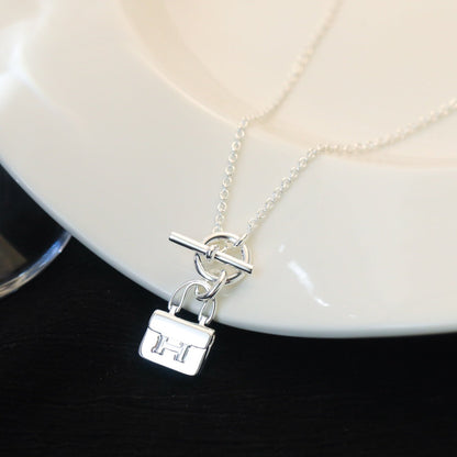 [Lumina]POP H PEDANT SILVER NECKLACE