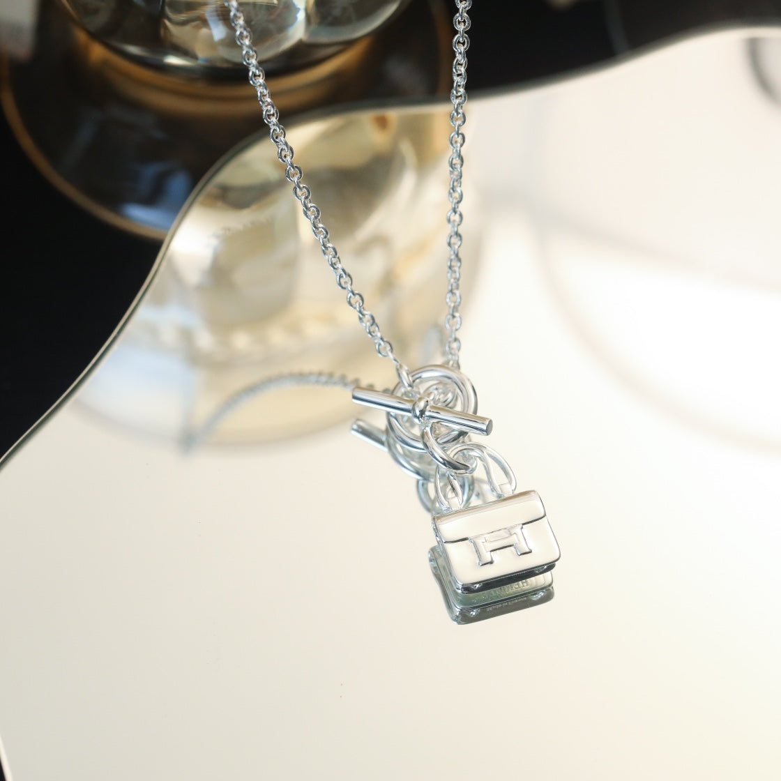 [Lumina]POP H PEDANT SILVER NECKLACE